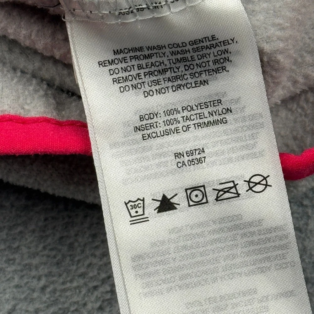 Columbia Jacket Womens XS‎ Gray Pink Foster Creek 1/4 Button Fleece Pullover